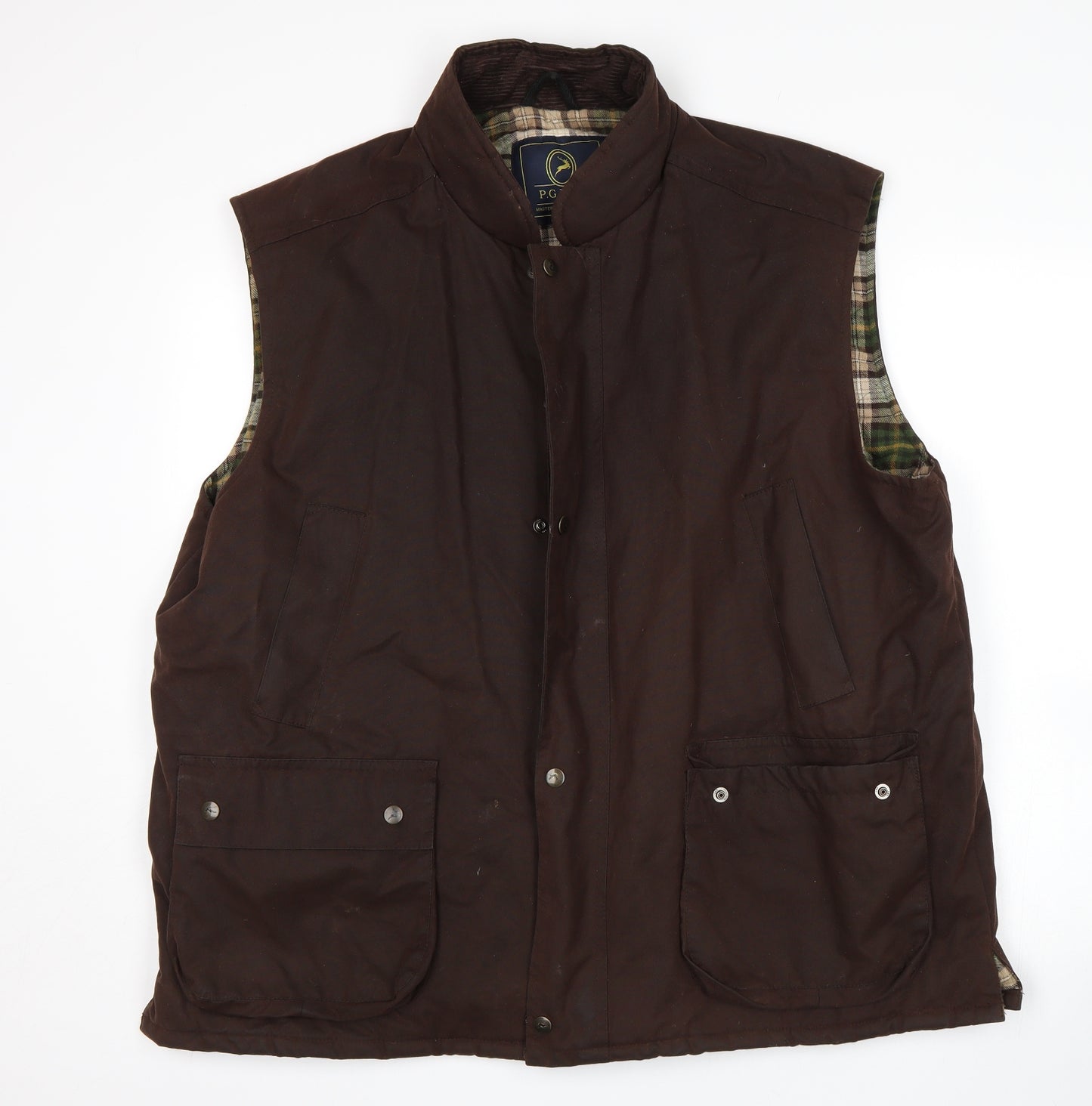 P.G Field Mens Brown   Gilet Coat Size XL