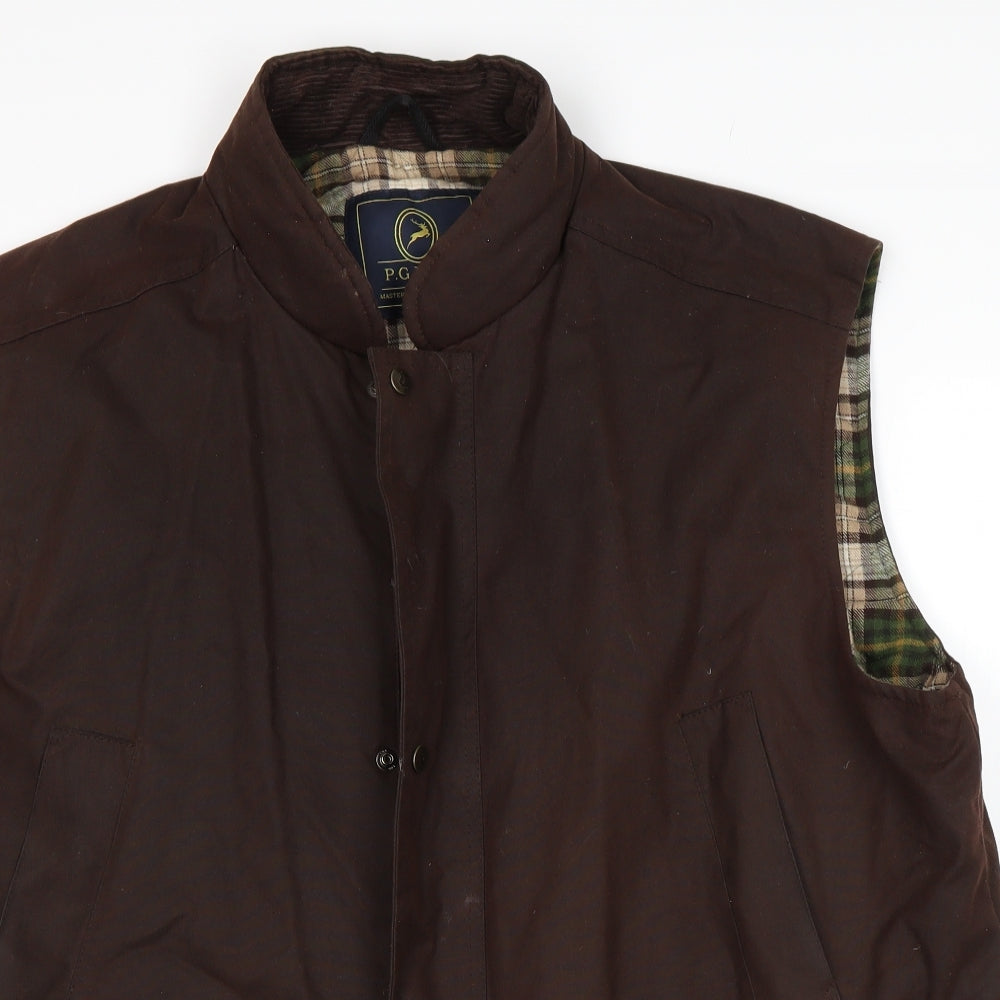 P.G Field Mens Brown   Gilet Coat Size XL
