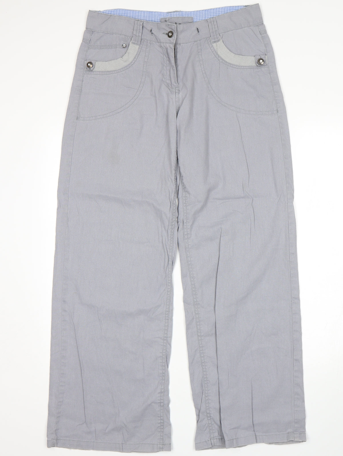 Select Womens Grey   Trousers  Size 12 L30 in - Linen trousers