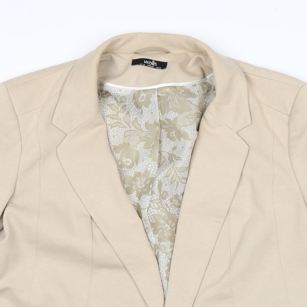 Wallis Womens Beige   Jacket Blazer Size 18