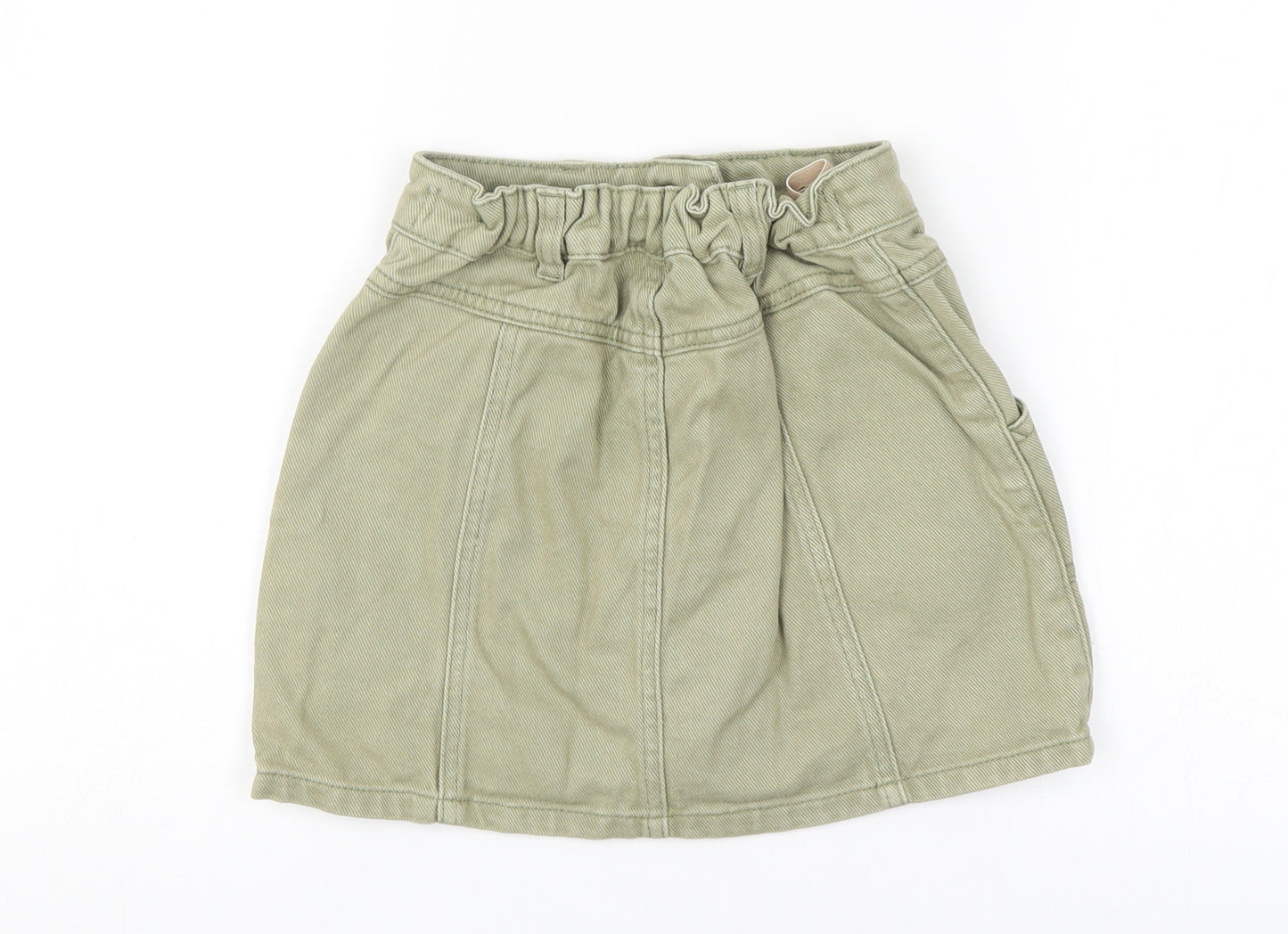 George Girls Green  Damask A-Line Skirt Size 8-9 Years
