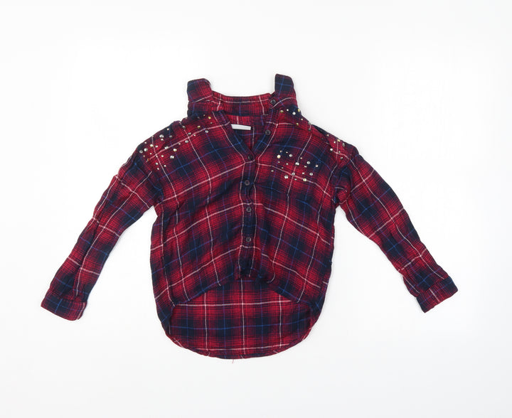 I love girl wear Girls Multicoloured Check Basic Button-Up Size 9 Years