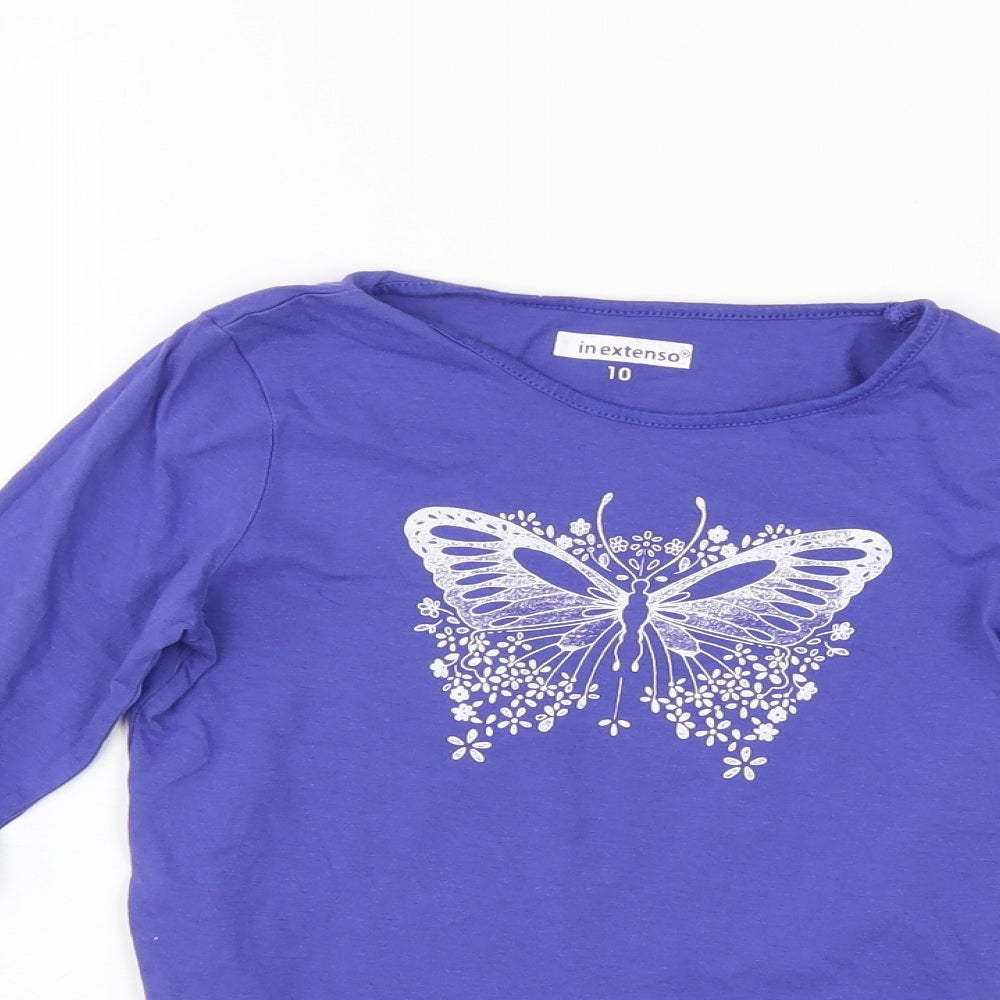 In Extenso Girls Blue   Pullover Jumper Size 10 Years