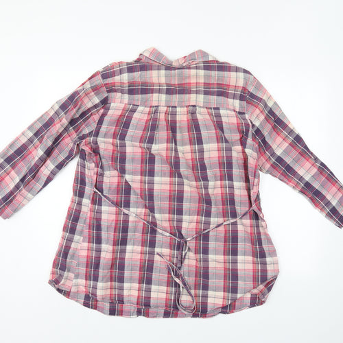 Ethel Austin Womens Pink Check  Tunic Button-Up Size 22