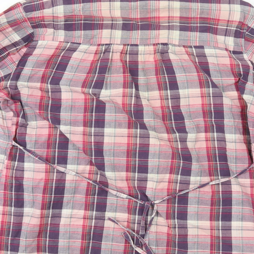 Ethel Austin Womens Pink Check  Tunic Button-Up Size 22