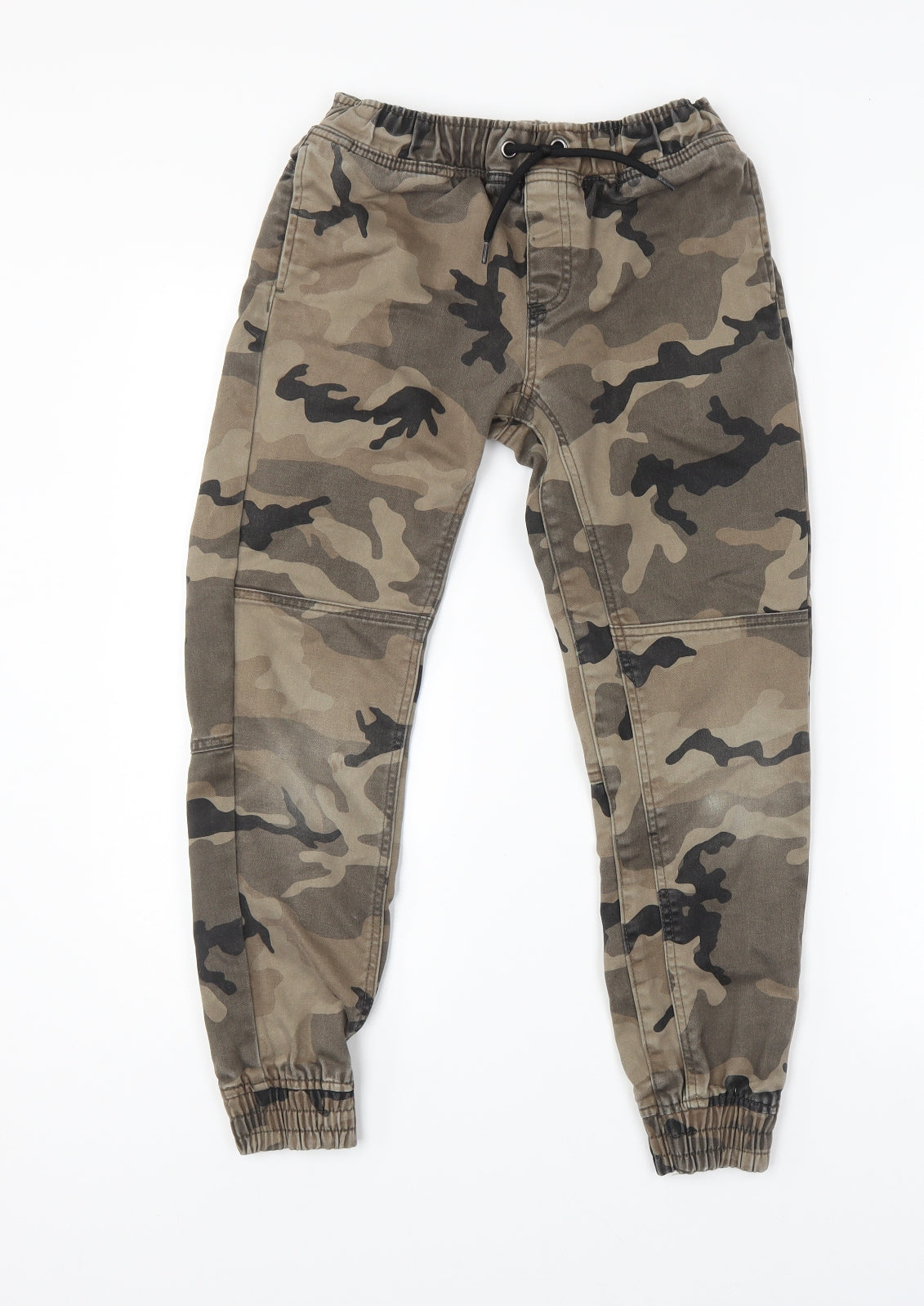 F&F Boys Brown Camouflage  Tapered Jeans Size 9-10 Years