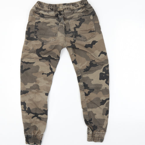 F&F Boys Brown Camouflage  Tapered Jeans Size 9-10 Years