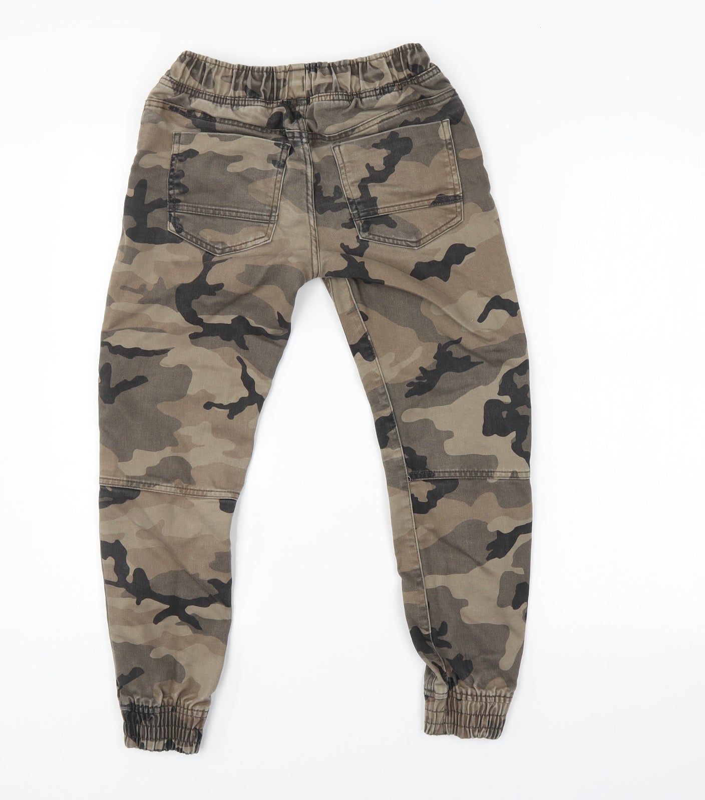 F&F Boys Brown Camouflage  Tapered Jeans Size 9-10 Years