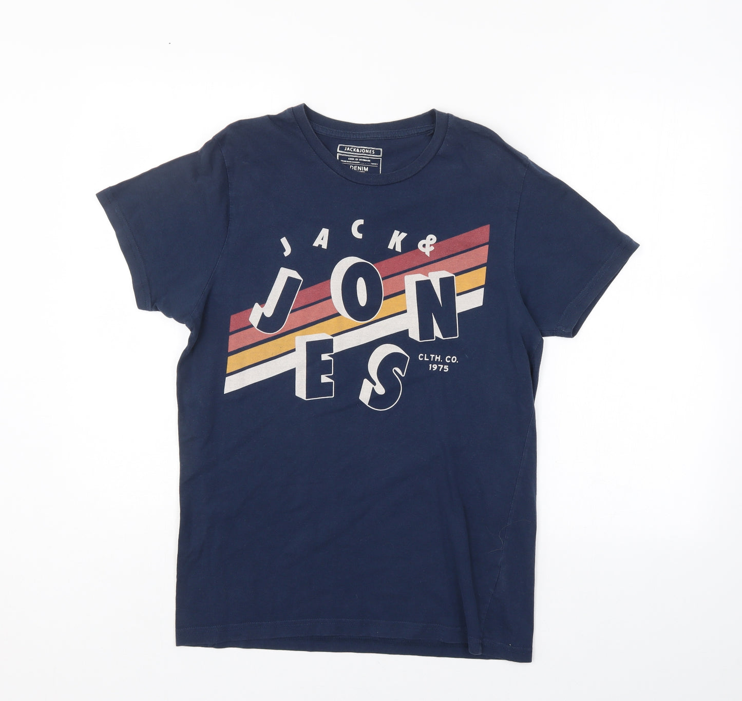 JACK & JONES Mens Blue    T-Shirt Size L
