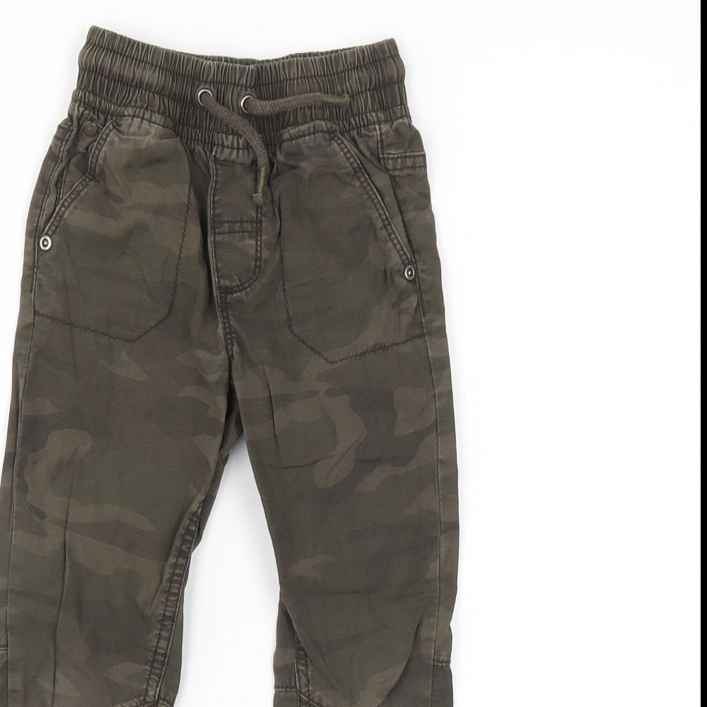 George Boys Brown Camouflage  Straight Jeans Size 4-5 Years