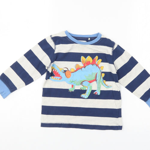 Jim Jams Boys Blue Striped   Pyjama Top Size 2-3 Years