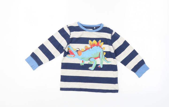 Jim Jams Boys Blue Striped   Pyjama Top Size 2-3 Years