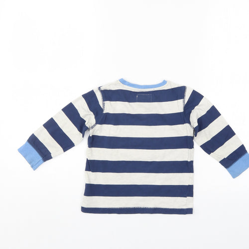 Jim Jams Boys Blue Striped   Pyjama Top Size 2-3 Years