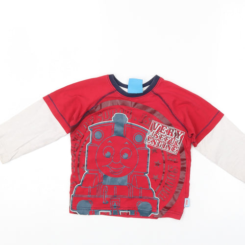 Thomas tank engine Boys Red   Pullover Jumper Size 2-3 Years  - Thomas & Friends