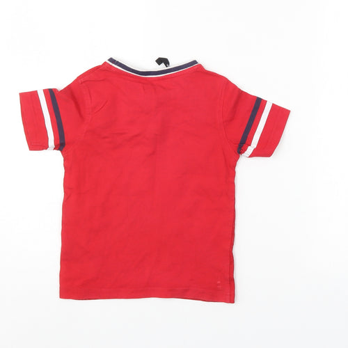 George Boys Red   Basic T-Shirt Size 5-6 Years