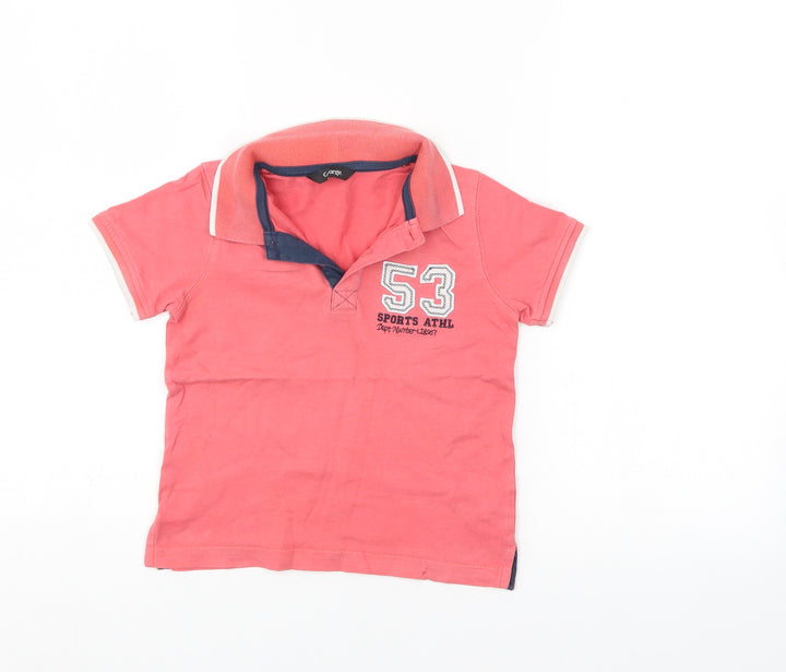 George Boys Pink   Basic Polo