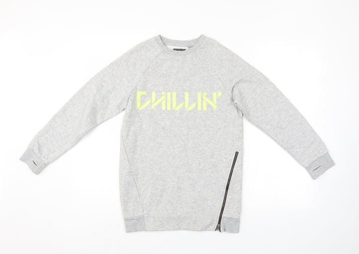 NEXT Girls Grey   Pullover Sweatshirt Size 11 Years