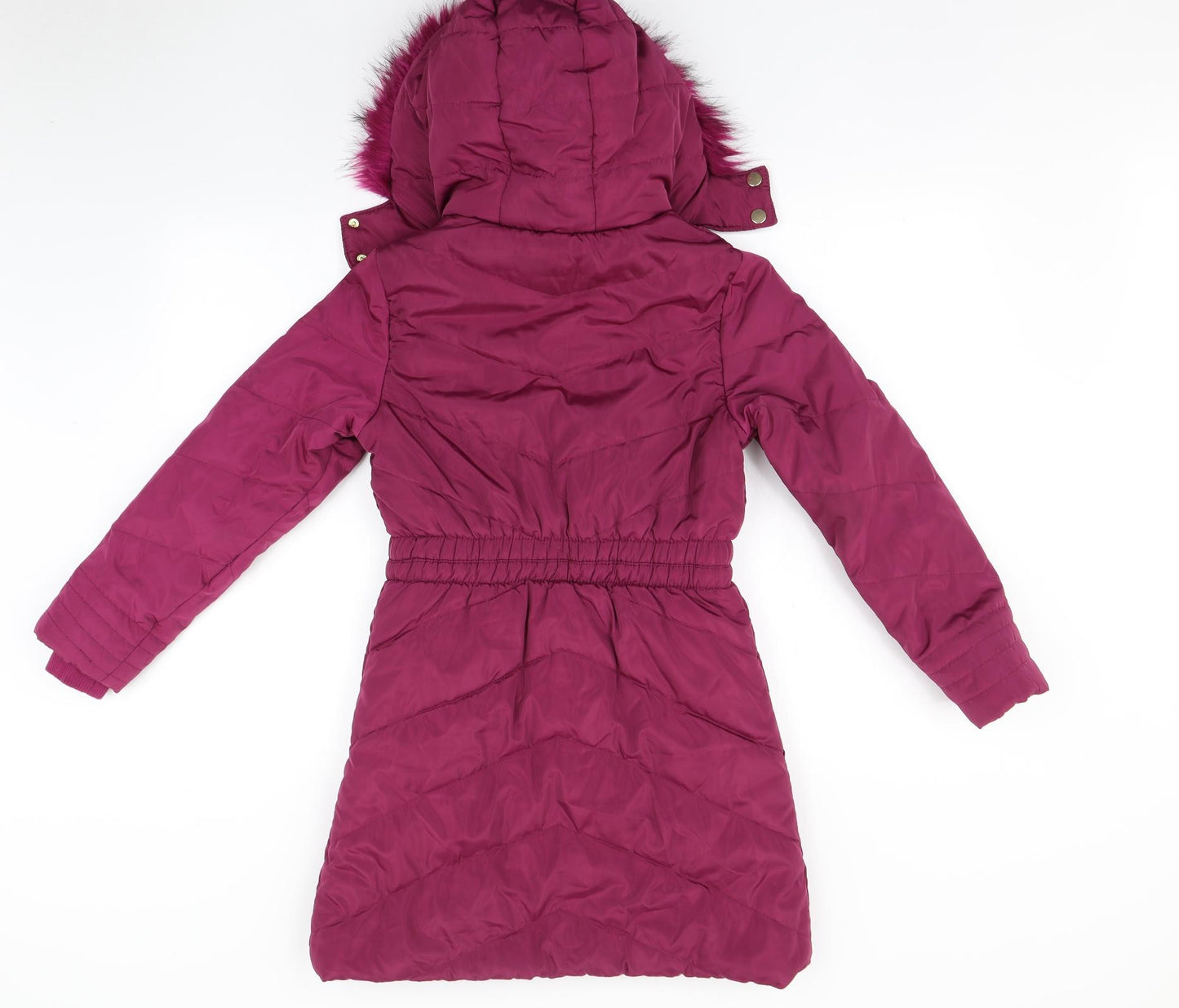 M&Co Girls Purple   Puffer Jacket Coat Size 9 Years