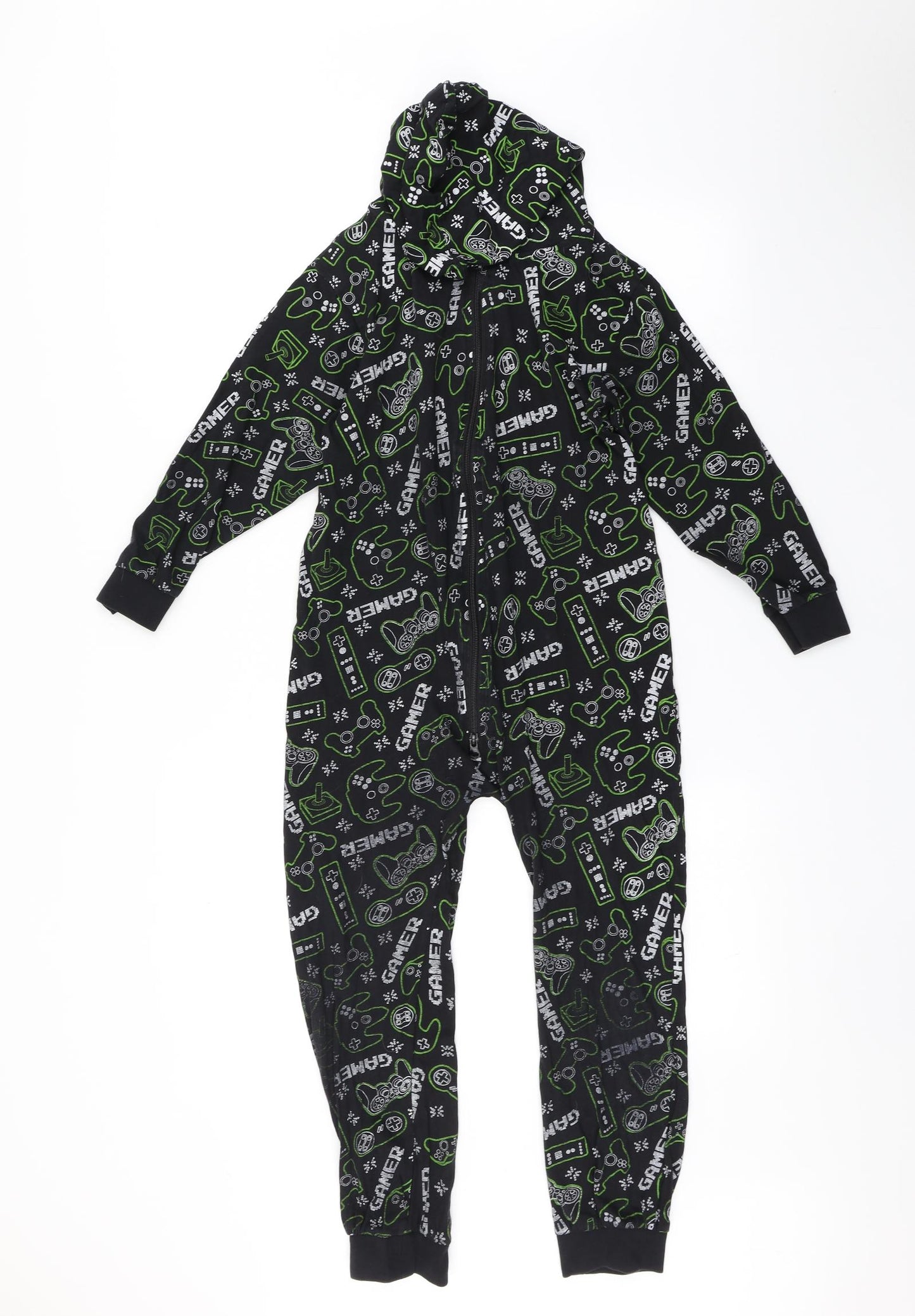 Pyjamas.com Boys Black    One Piece Size 9-10 Years  - Gamer