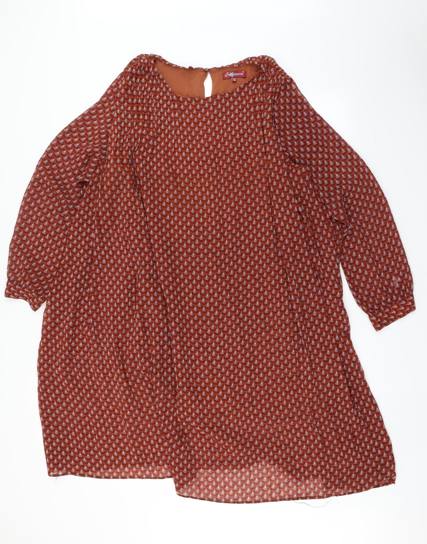 Uttam LOndon Womens Orange   A-Line  Size 18