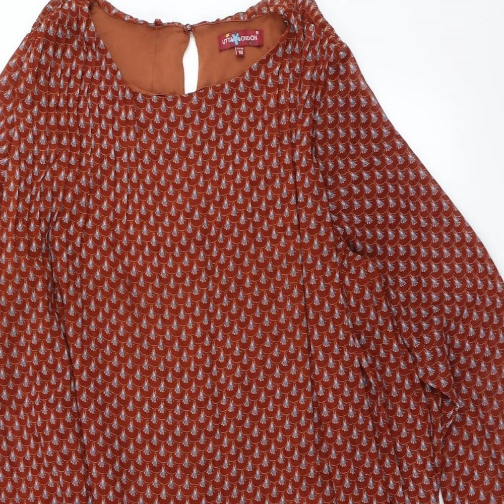 Uttam LOndon Womens Orange   A-Line  Size 18