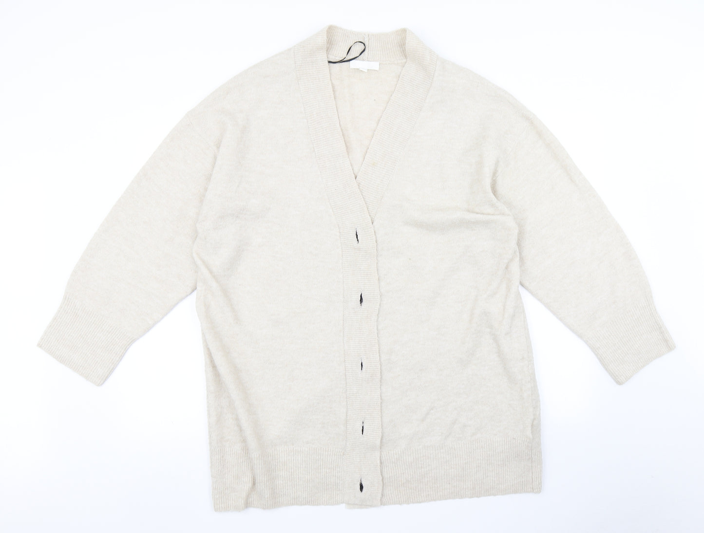 H&M Womens Beige   Cardigan Jumper Size M