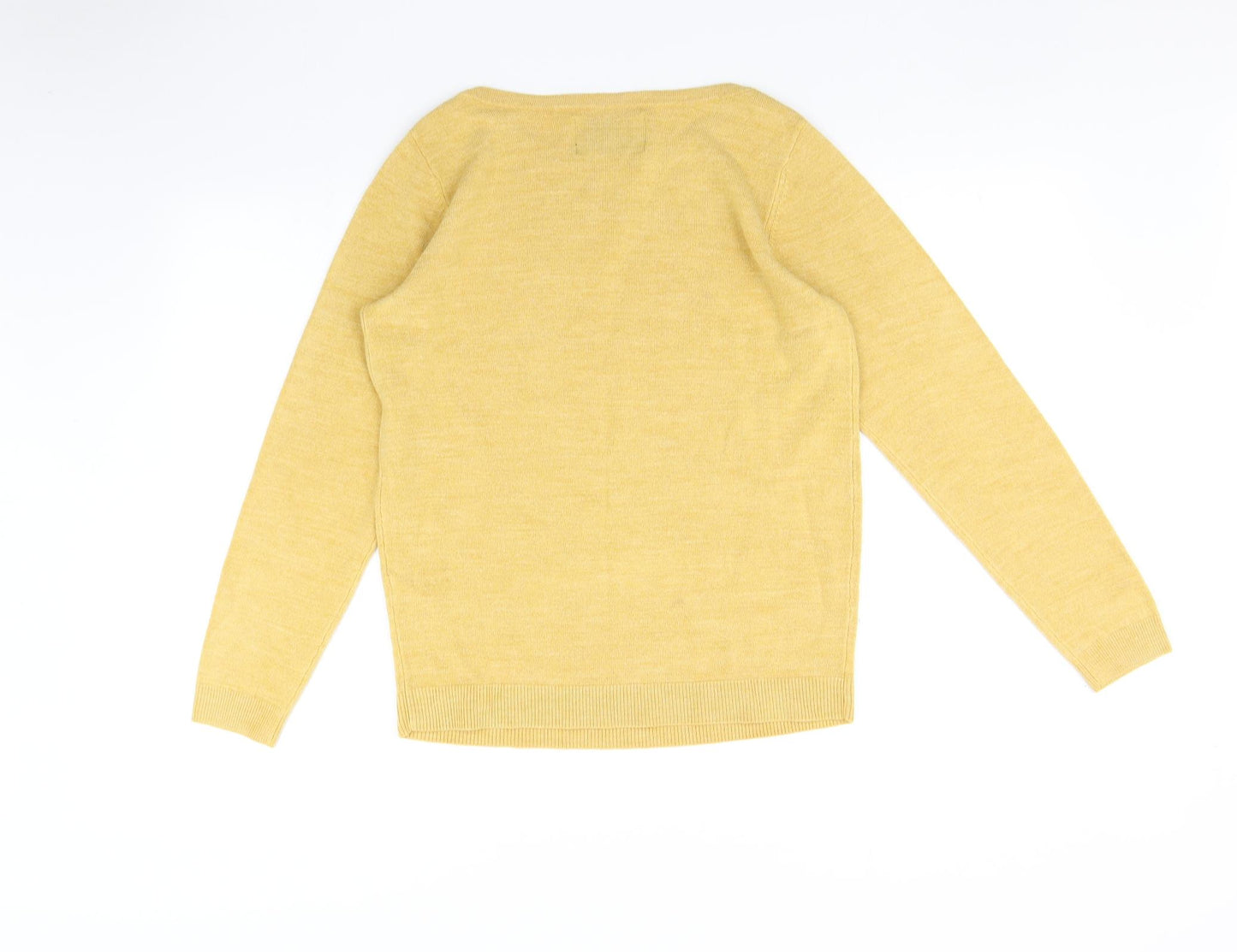 Maine Womens Yellow   Pullover Jumper Size 12