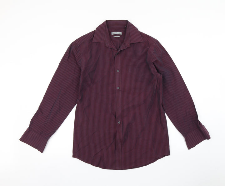 Jack reid Mens Purple Striped Button-Up Size 14.5