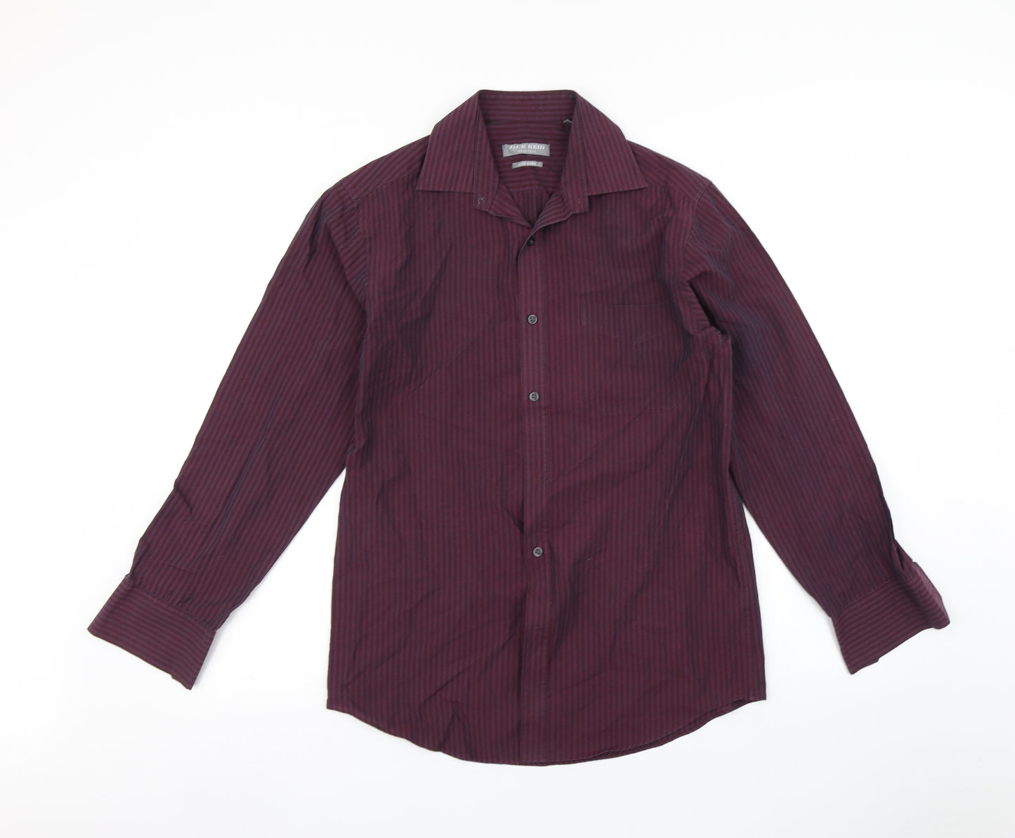 Jack reid Mens Purple Striped   Button-Up Size 14.5