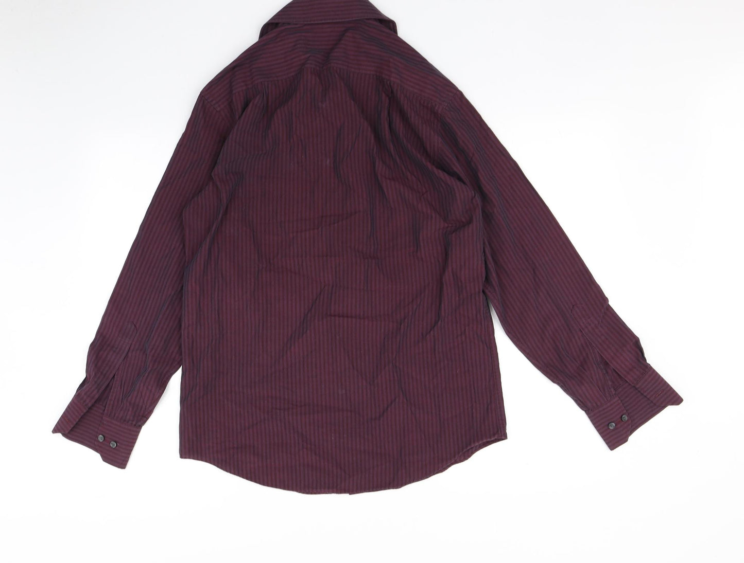 Jack reid Mens Purple Striped   Button-Up Size 14.5