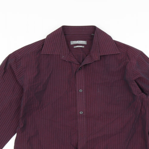Jack reid Mens Purple Striped   Button-Up Size 14.5
