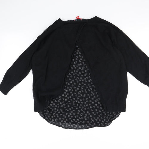 ELLE Womens Black   Pullover Jumper Size S