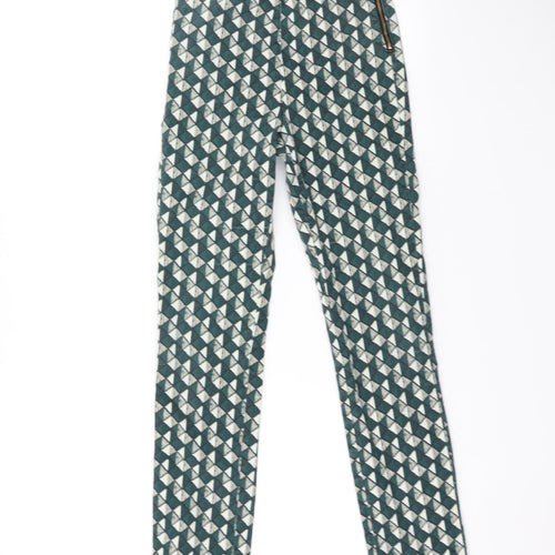H&M Womens Green Argyle/Diamond  Skinny Jeans Size 6 L25 in