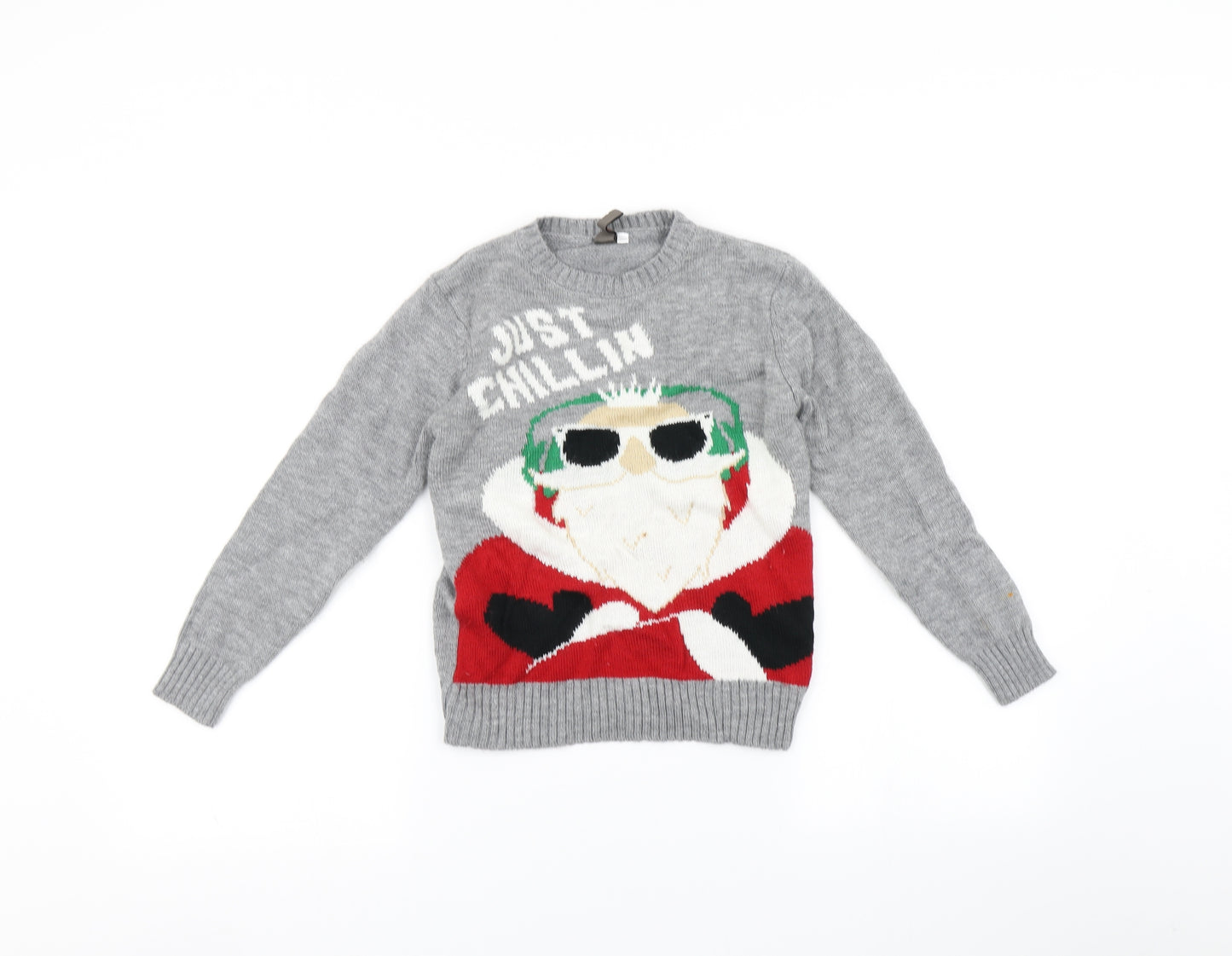 Urban outlaws Boys Grey   Pullover Jumper Size 7-8 Years  - Christmas