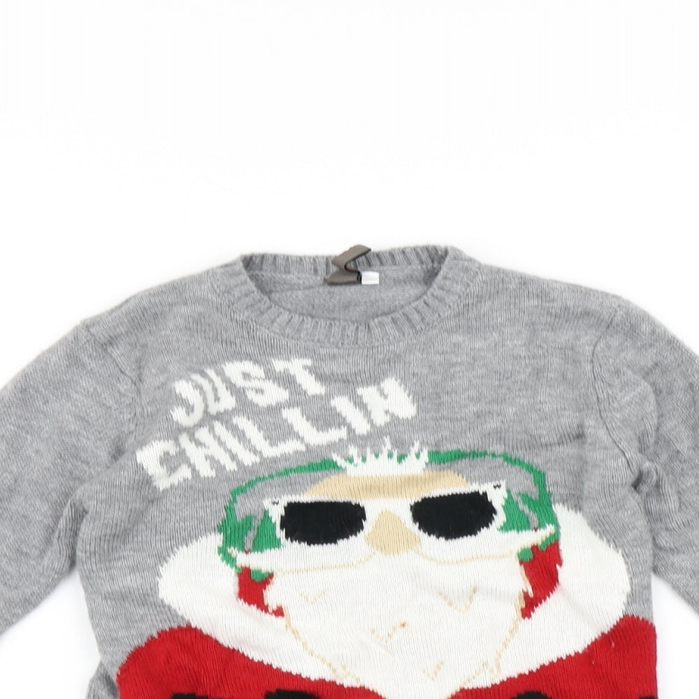 Urban outlaws Boys Grey   Pullover Jumper Size 7-8 Years  - Christmas