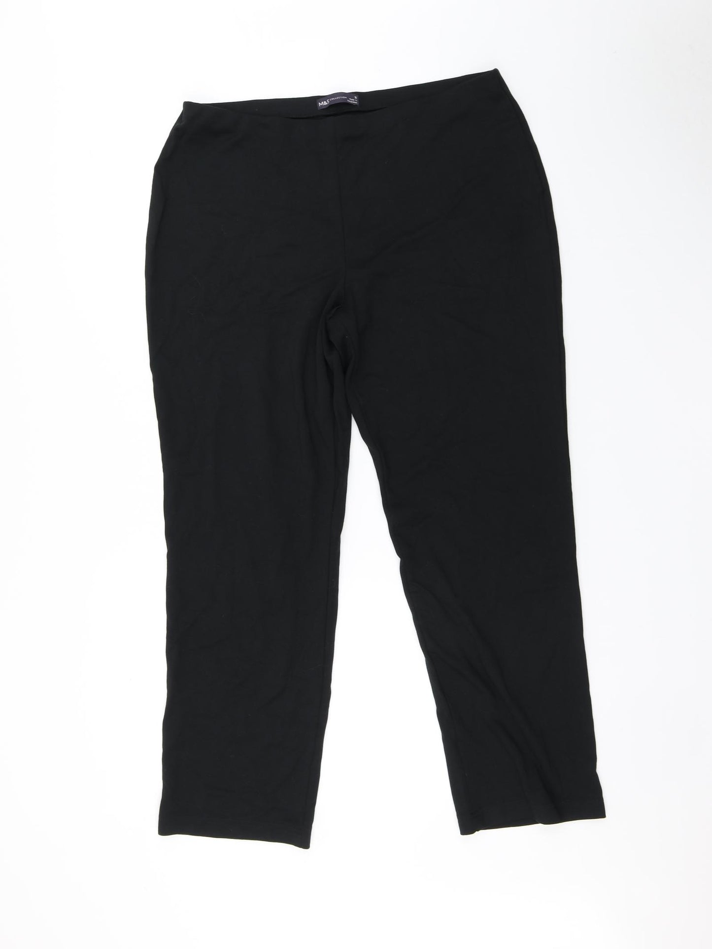 Marks and Spencer Womens Black   Trousers  Size 16 L28 in