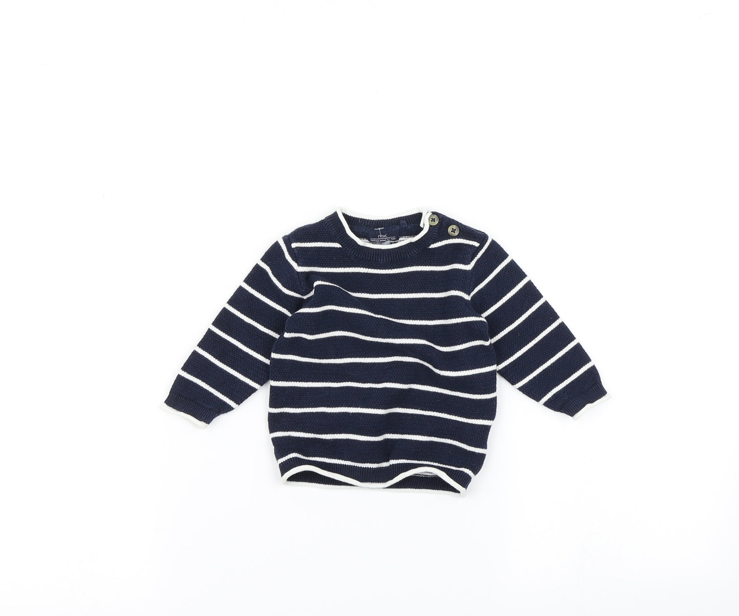 NEXT Baby Blue Striped  Pullover Jumper Size 6-9 Months