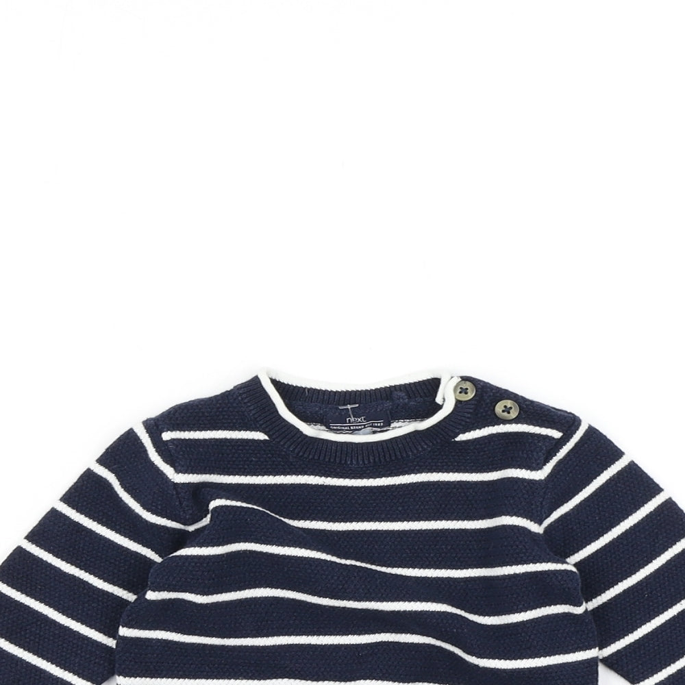 NEXT Baby Blue Striped  Pullover Jumper Size 6-9 Months