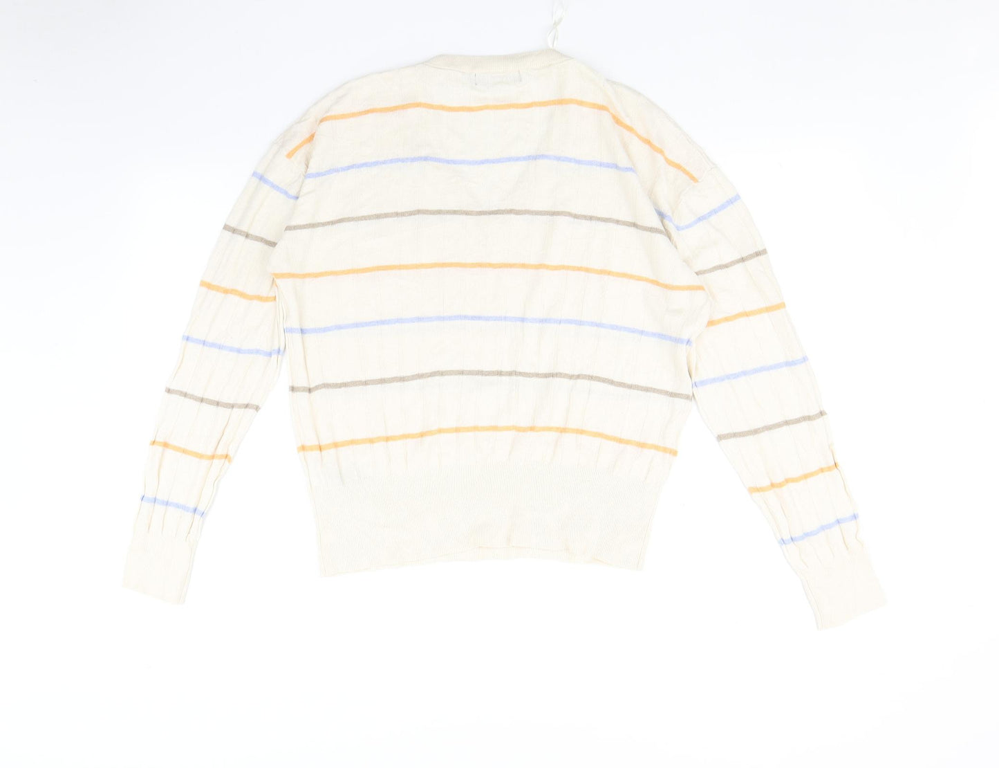 Marks and Spencer Womens Beige Striped  Pullover Jumper Size L