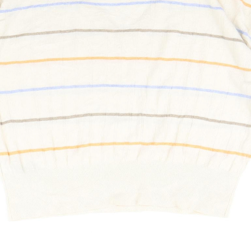 Marks and Spencer Womens Beige Striped  Pullover Jumper Size L