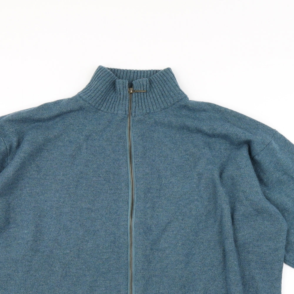 Woollovers Mens Blue   Full Zip Hoodie Size XL
