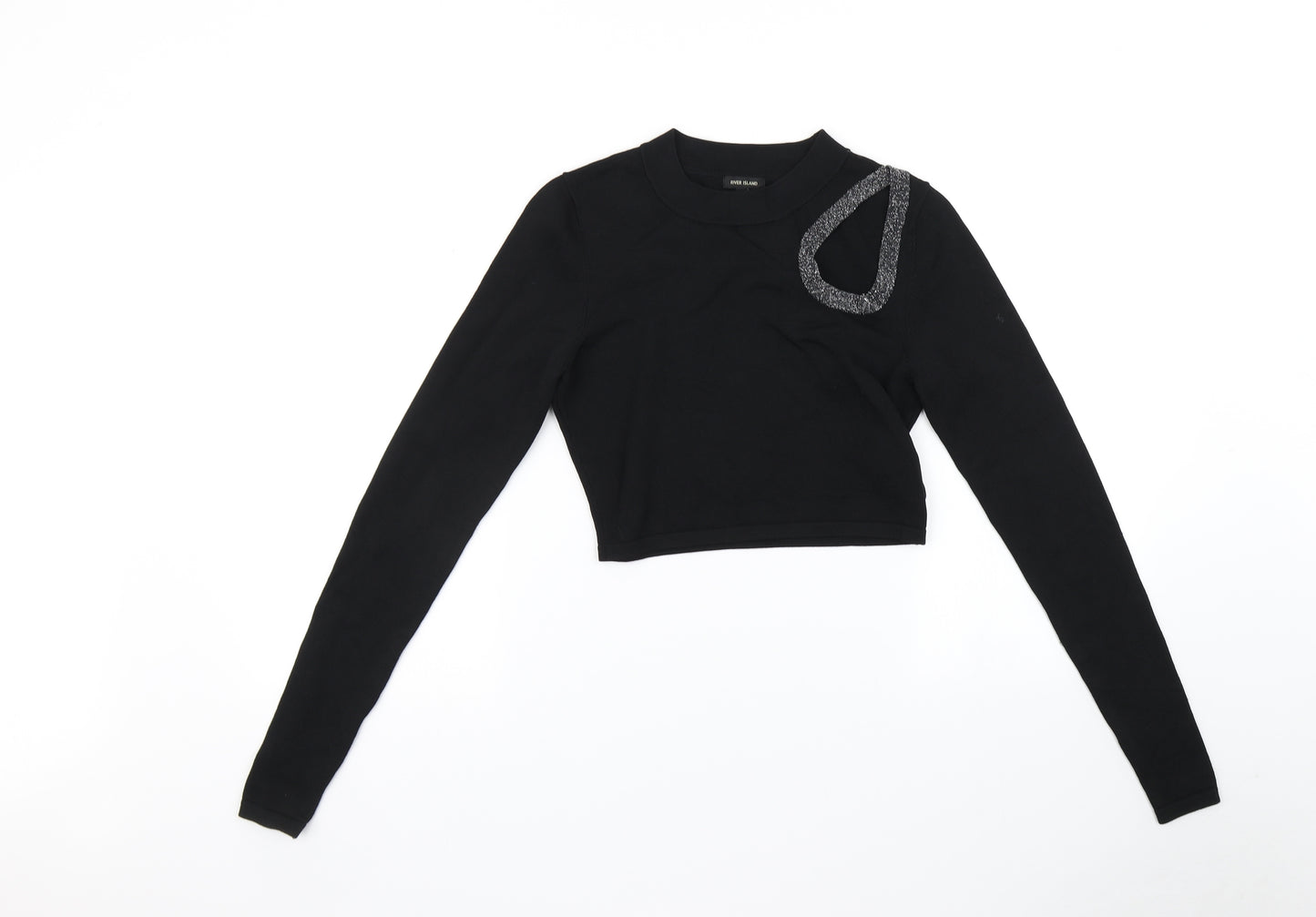 River Island Womens Black   Basic T-Shirt Size 10