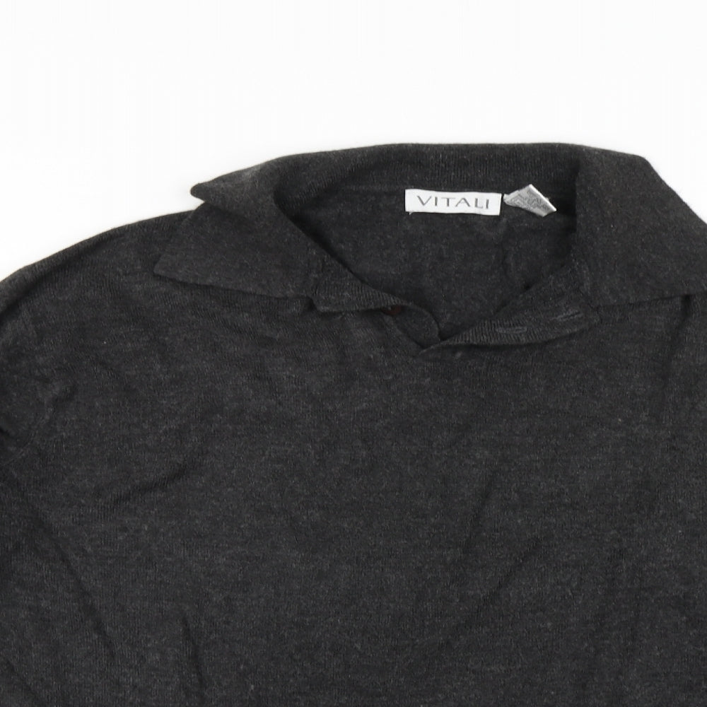 VITALI Mens Grey   Pullover Jumper Size L