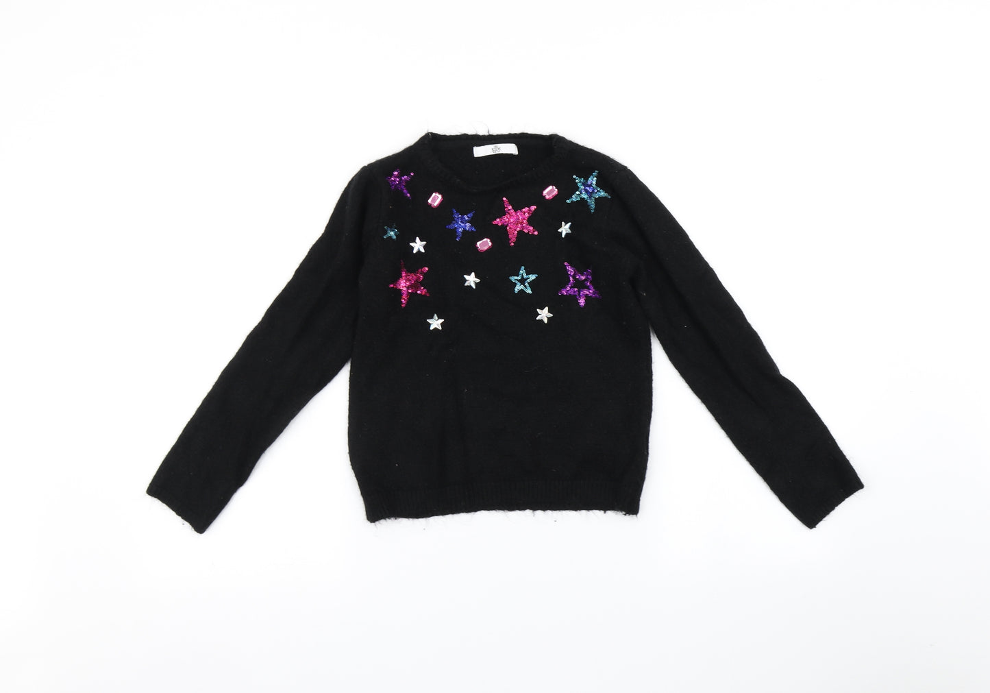 Marks and Spencer Girls Black   Pullover Jumper Size 11-12 Years