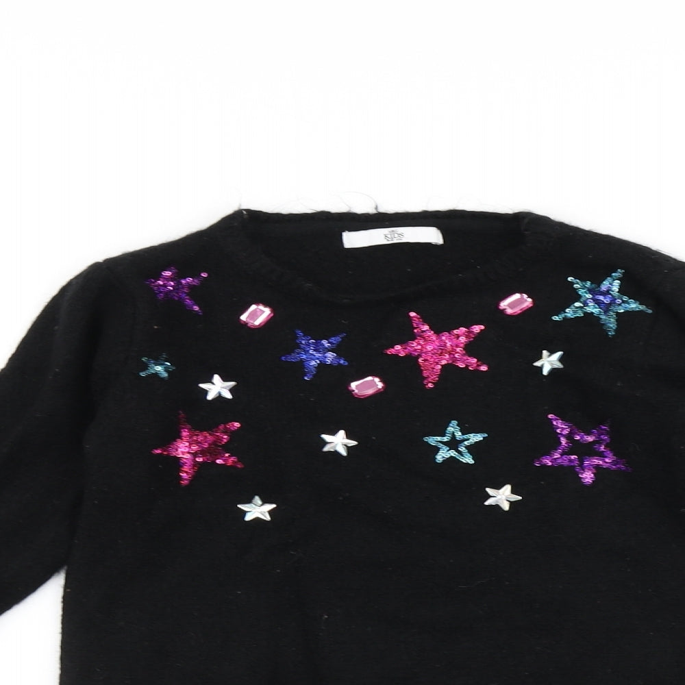Marks and Spencer Girls Black   Pullover Jumper Size 11-12 Years
