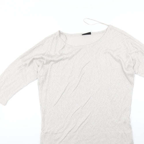 Wallis Womens Silver   Basic T-Shirt Size M