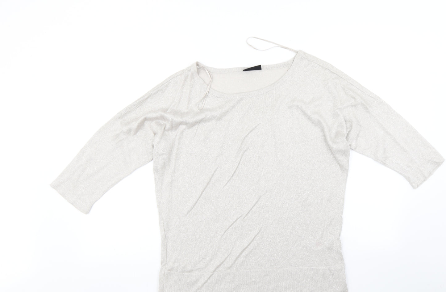 Wallis Womens Silver   Basic T-Shirt Size M