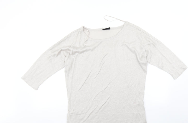 Wallis Womens Silver   Basic T-Shirt Size M