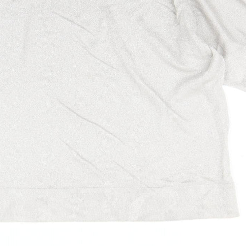 Wallis Womens Silver   Basic T-Shirt Size M