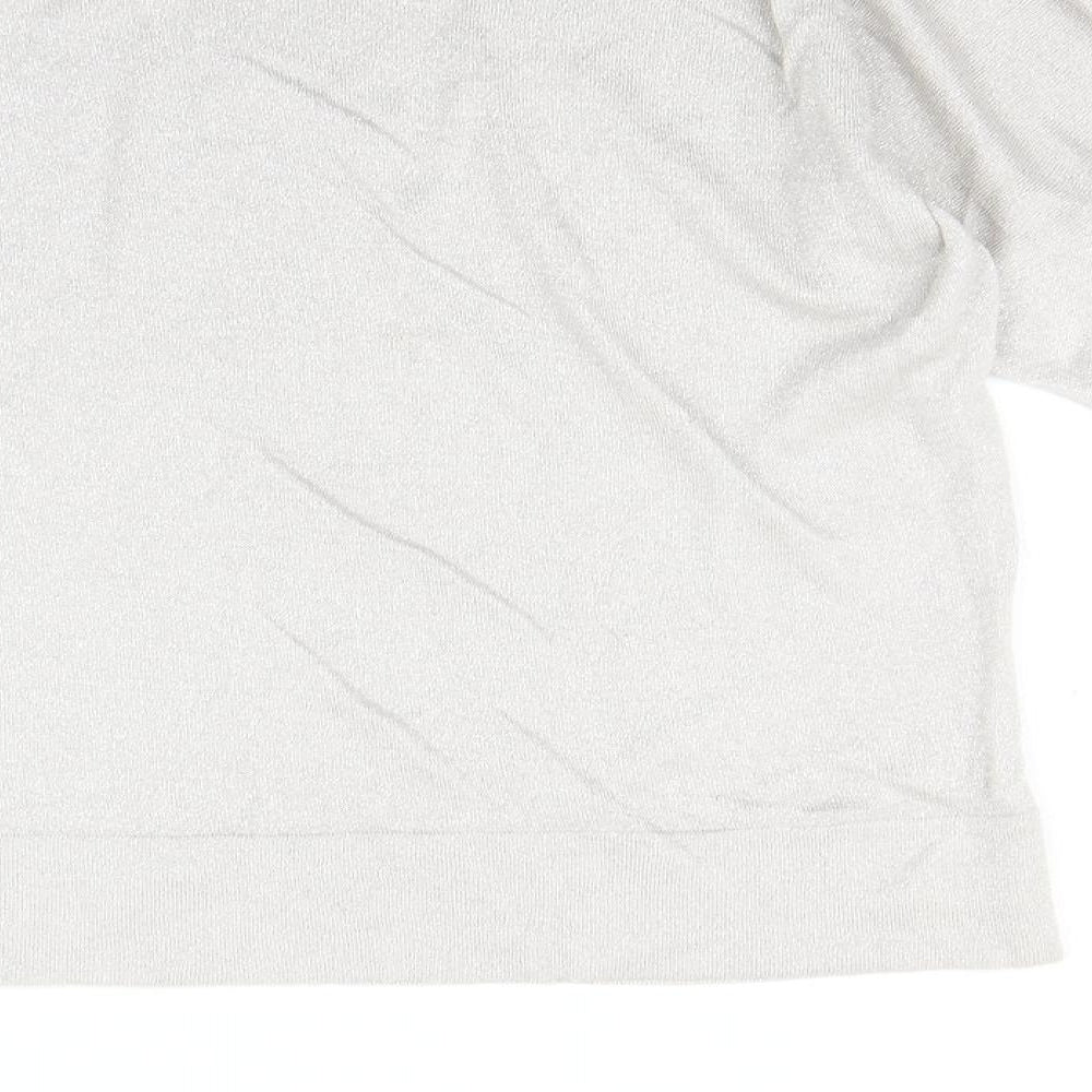 Wallis Womens Silver   Basic T-Shirt Size M